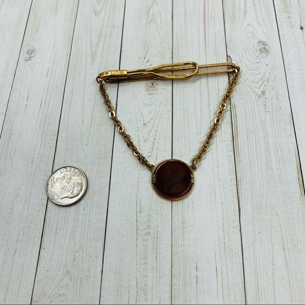 VTG Swank Etched Warrior Tie Bar‎